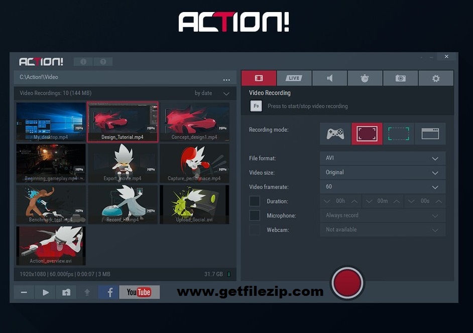 Mirillis Action! 4.33.0 download the new for mac