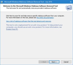 windows malicious software removal tool update