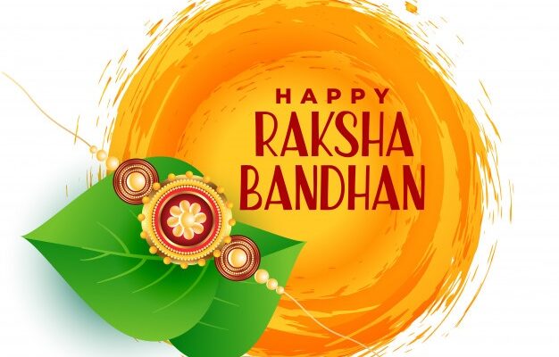 happy-raksha-bandhan-greeting-design-with-leaves_1017-19989
