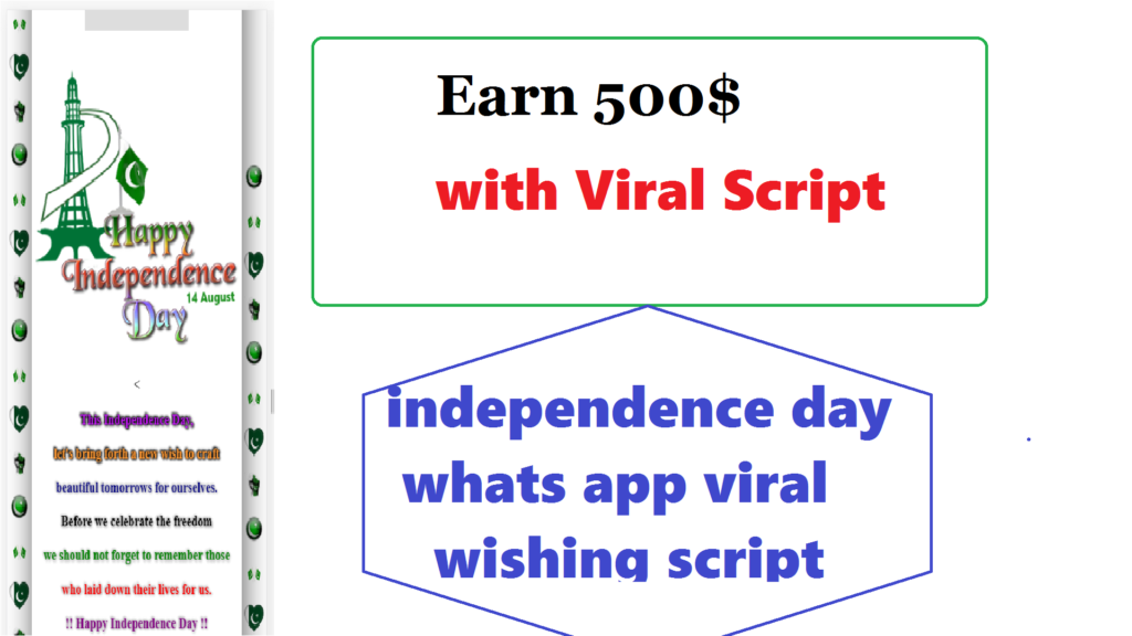 independence day Whatsapp viral wishing script,